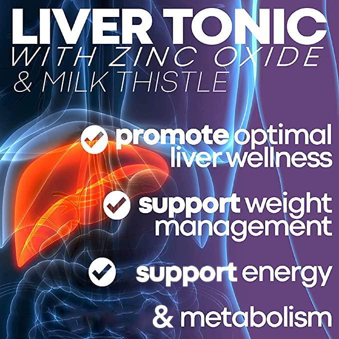Liver Cleanse Detox and Fatty Liver Repair Formula with Milk Thistle - Artichoke and 24 Herbs Liver Health Support Supplement: Silymarin, Dandelion and Chicory Root - 120 Vegan Capsules