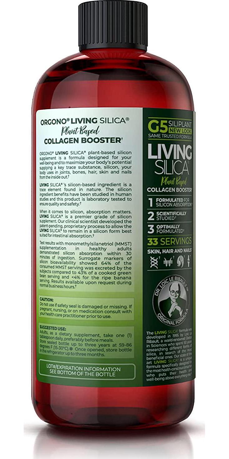 Living Silica Plant Based Collagen Booster | Vegan Collagen Booster | Supports Healthy Collagen and Elastin Production for Joint and Bone Support, Glowing Skin, Strong Hair and Nails 500 ml