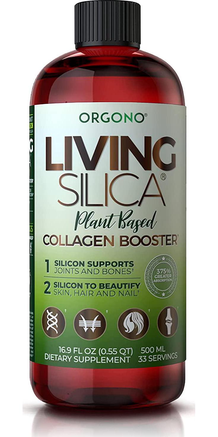 Living Silica Plant Based Collagen Booster | Vegan Collagen Booster | Supports Healthy Collagen and Elastin Production for Joint and Bone Support, Glowing Skin, Strong Hair and Nails 500 ml