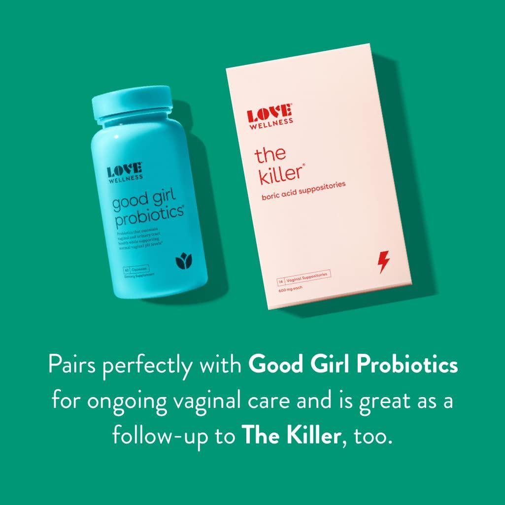 Love Wellness Vaginal Probiotic Suppositories, Flora Power - Fast-Acting Probiotic Strains with Vitamin C Supports Vaginal pH Levels and Fresh Odor and Prevent BV - Dairy-Free, Fragrance-Free and Non-GMO