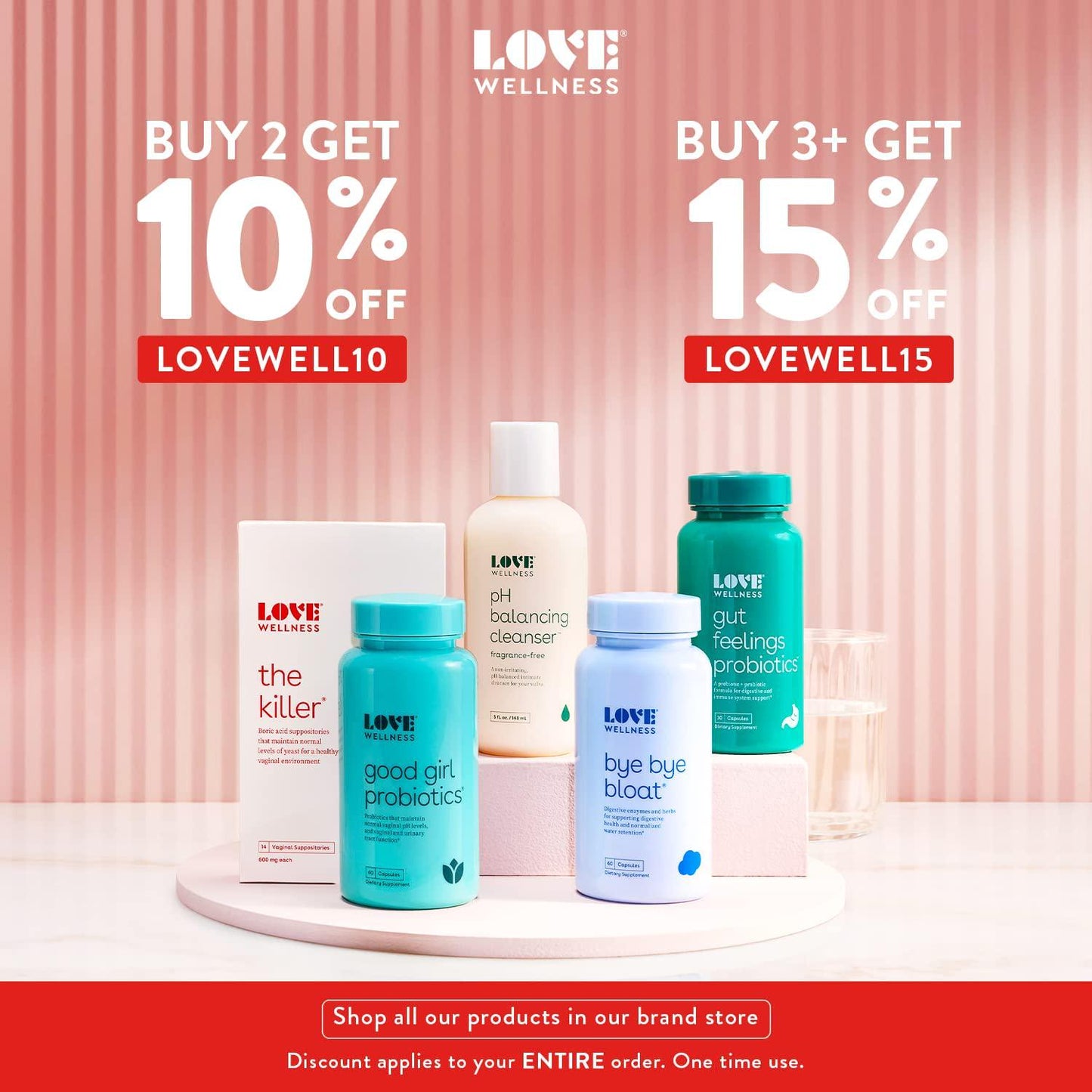 Love Wellness Vaginal Probiotic Suppositories, Flora Power - Fast-Acting Probiotic Strains with Vitamin C Supports Vaginal pH Levels and Fresh Odor and Prevent BV - Dairy-Free, Fragrance-Free and Non-GMO