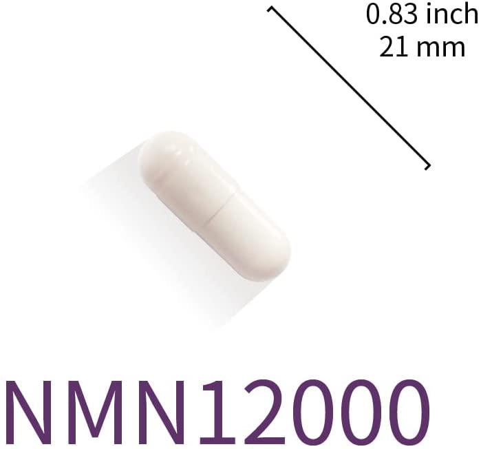Lovita NMN 12000 (Nicotinamide Mononucleotide) with Resveratrol, 99% Purity, Anti Aging, 60 Vegetarian Enteric Coated Capsules