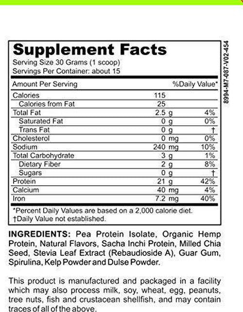 Low FODMAP Certified Vegan Protein Powder for IBS and SIBO Gluten and Dairy Free Soy Free Sugar and Grain Free Low Carb All Natural Gut Health Food, Superfoods, Stevia, Monk Fruit - Casa de Sante (Vanilla)