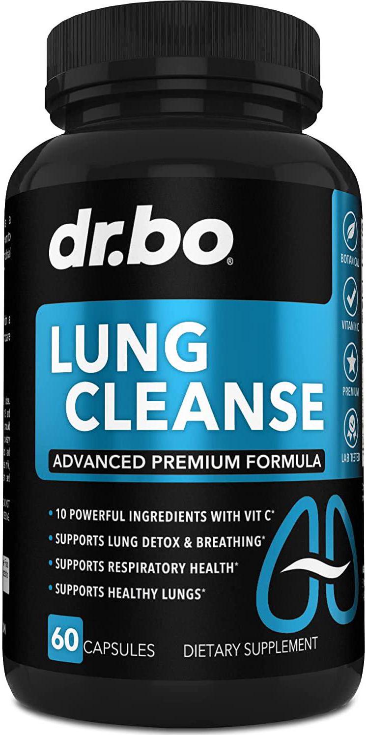 Lung Cleanse Support Supplement - Respiratory Supplements to Quit and Stop Smoking Aids - Herbal Detox for Lungs and Bronchial Health - Smokers Cleanser Breathe Aid for Mucus Clear Relief - 60 Capsules