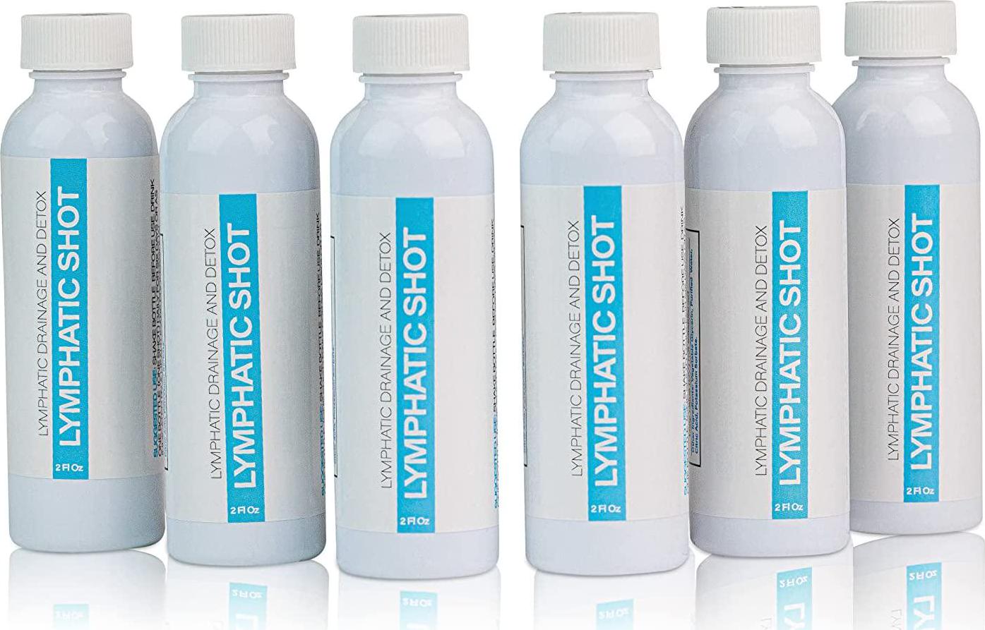 Lymphatic Drainage Shots: daily drink supplement for full body lymphatic cleanse and detox I Support for lymphedema, legs lipedema, liposuction, BBL, surgery, massager, manual drainage I 6 pack, 12 Oz