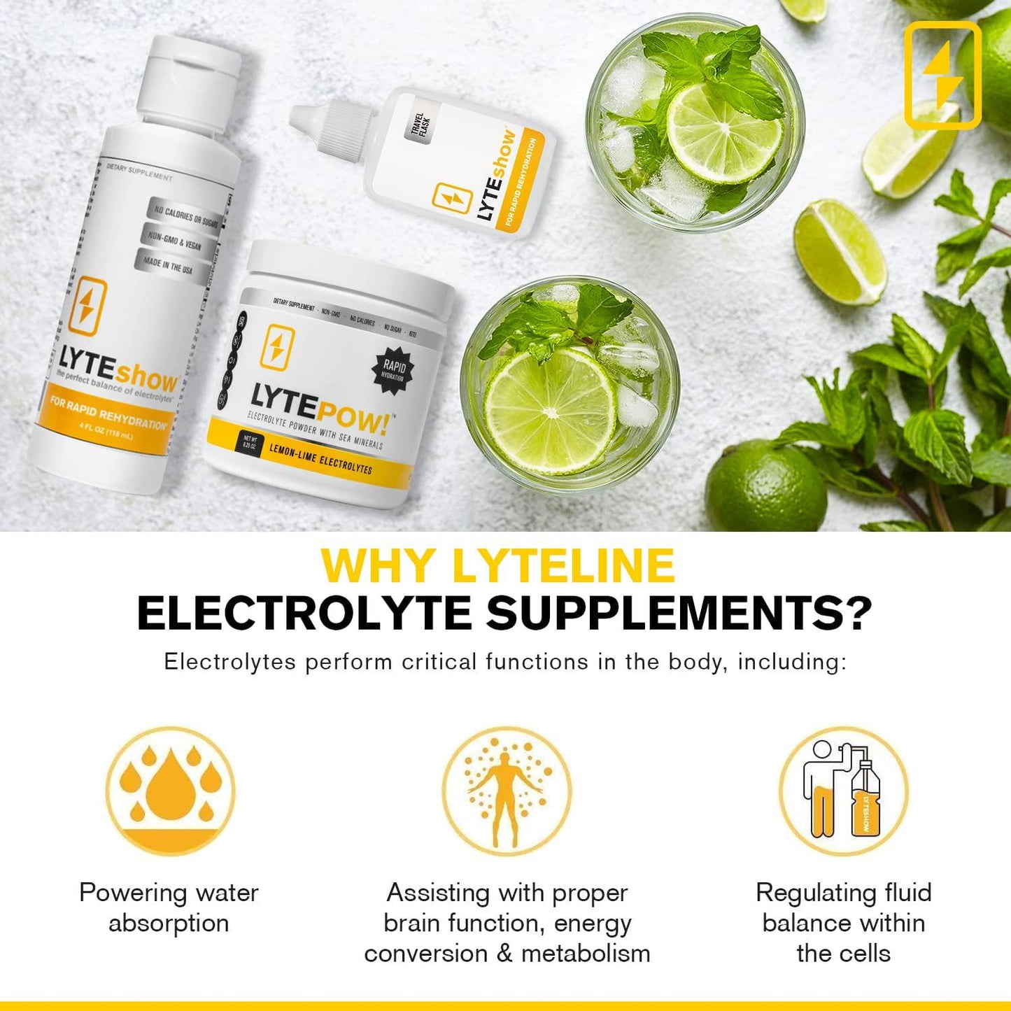 LytePow Electrolyte Powder and LyteShow Electrolyte Supplement