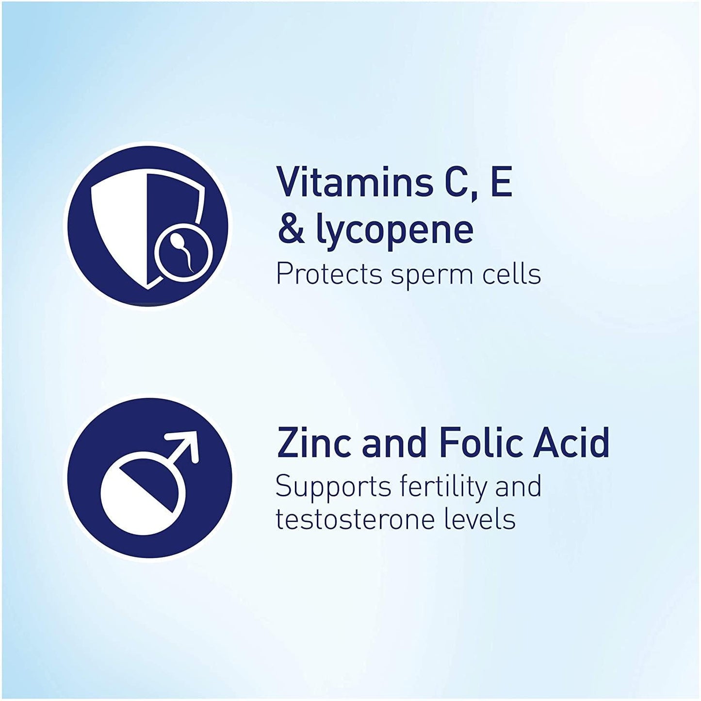 MENEVIT Male Fertility Supplement Capsulesx, White and Blue, Gray, 30 Count