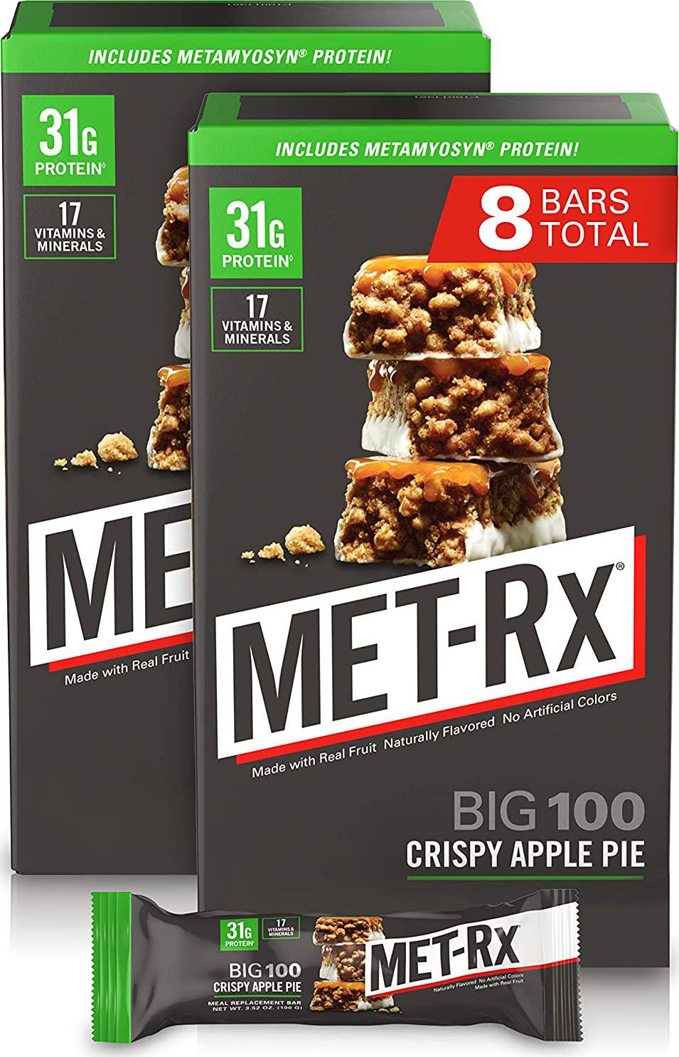 MET-Rx Big 100 Colossal Crispy Apple Pie, 4 count Value Pack