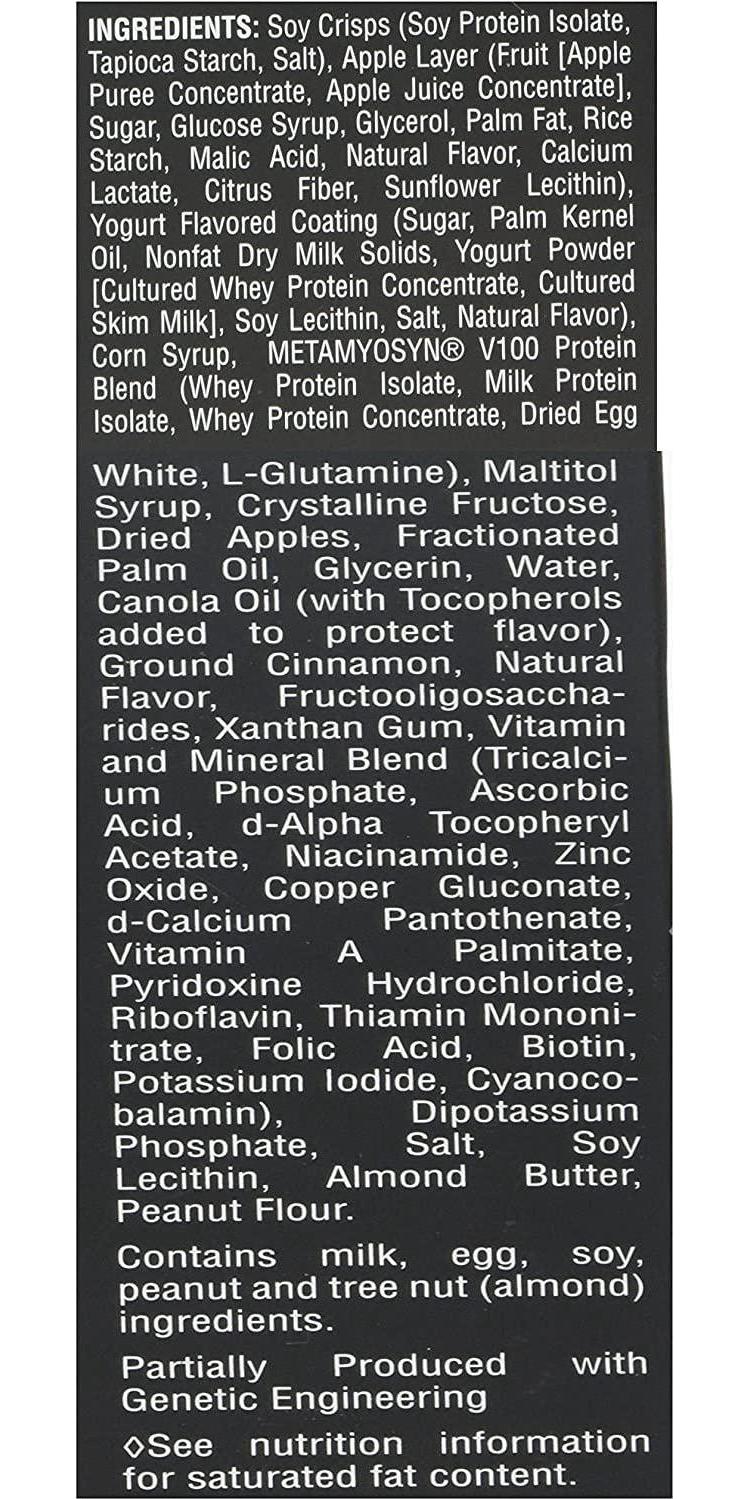 MET-Rx Big 100 Colossal Crispy Apple Pie, 4 count Value Pack