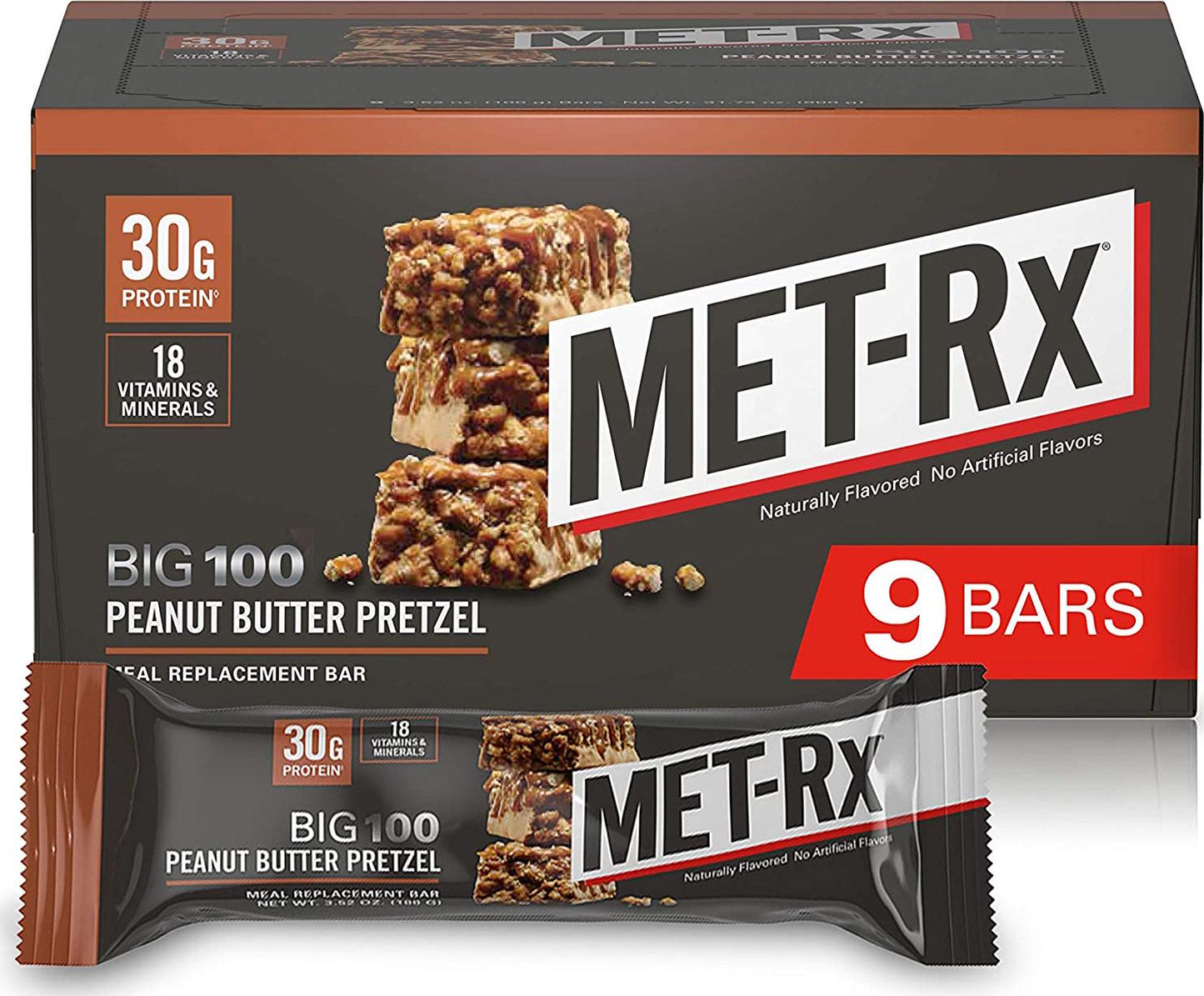 MET-Rx Big 100 Colossal Protein Bars, Great as Healthy Meal Replacement, Snack, and Help Support Energy and MET-Rx Big 100 Colossal Protein Bars, Healthy Meal Replacement Snack, 3.5oz bars (12 Count)