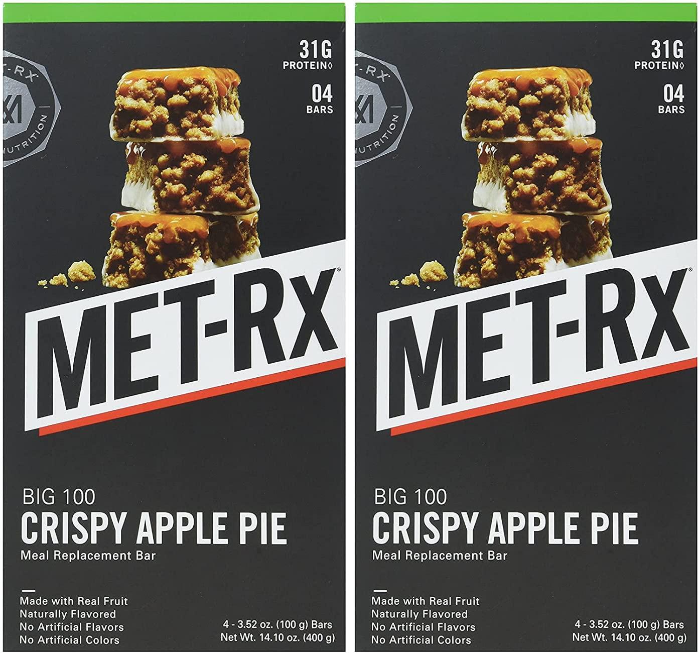 MET-Rx Big 100 Colossal Crispy Apple Pie, 4 count Value Pack