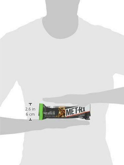 MET-Rx Big 100 Protein Bar, Meal Replacement, 30G Protein, Gluten Free, Crispy Apple Pie, 3.52 oz. ea, 8 Count (Packaging May Vary)