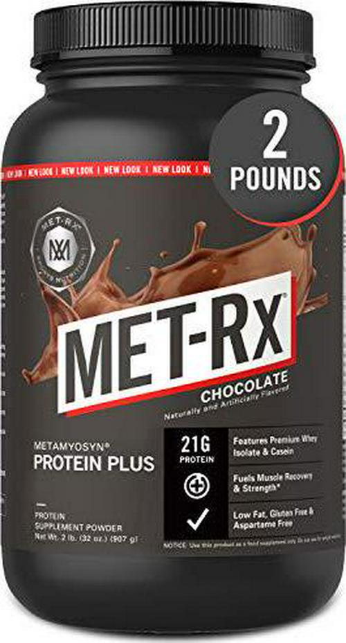 MET-Rx Metamyosyn Protein Plus Whey Isolate and Casein Protein Powder, Chocolate, 2 Lb White