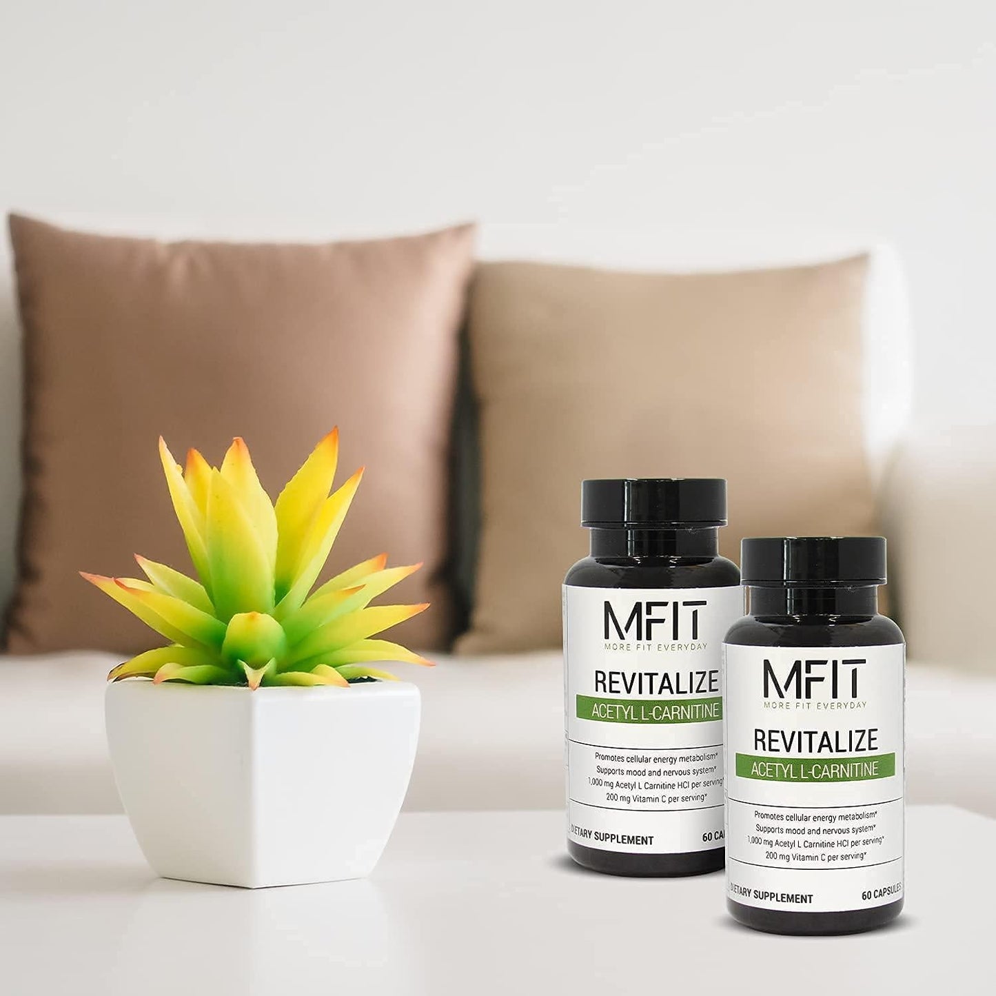 MFIT Revitalize - 1000mg Acetyl-L-Carnitine for Cell Energy Boost, Memory, Focus and Mood Support - 30 Capsules