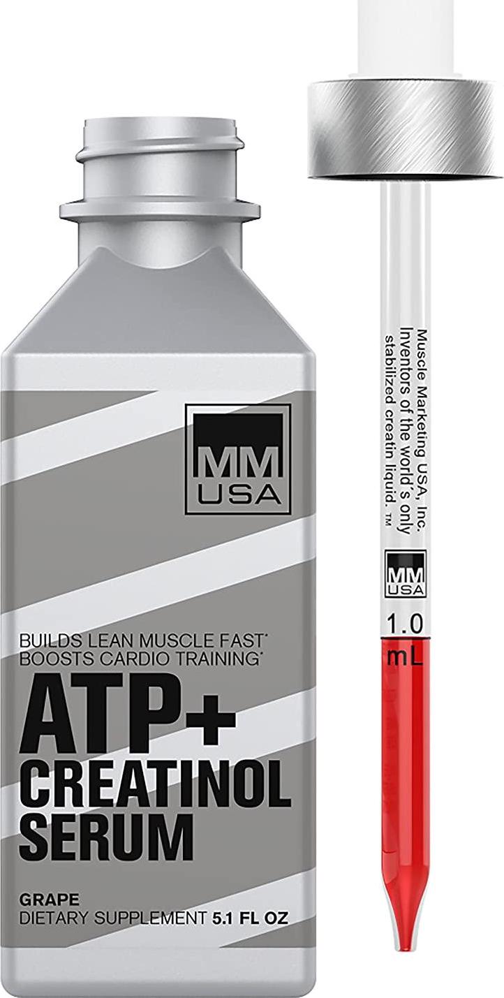 MMUSA ATP Creatine Serum Pre-Workout Muscle Fuel with Amino Energy. Instant Absorption. High Energy Boost. Speeds Up Lean Muscle Growth, Increases Strength + Endurance, No Loading and No Water Retention 5.1 Fl Oz