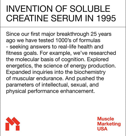 MMUSA XXTRAA Muscle Builder Creatine Serum- Fast Surging Power for Bodybuilders. 100% Absorption, Boosts ATP Levels Fast. Fuels Muscle Growth Before and After Workouts. No Water Weight Gain or Loading.