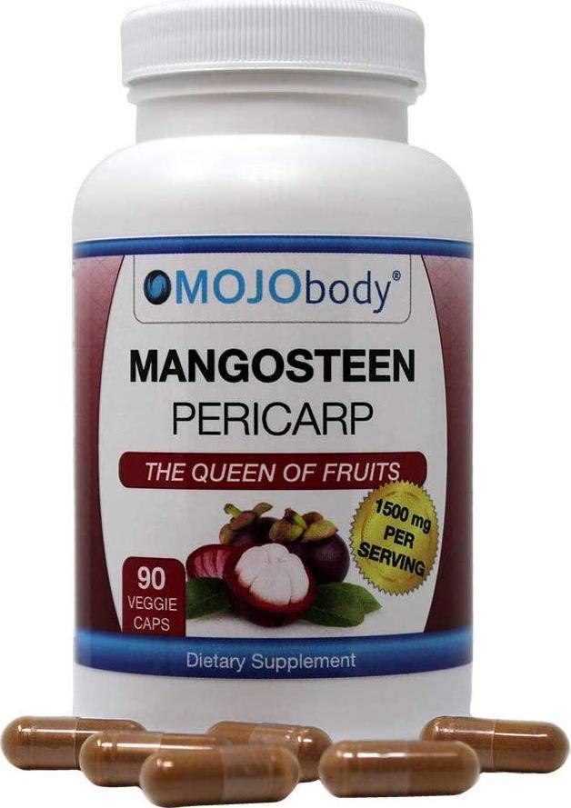 MOJObody Mangosteen Pericarp Capsules 2PK, 1500mg per Serving Anti-inflammatory Properties Antioxidant Properties, Combats Free Radicals, Boost Immunity, Xanthone and Nutrient Rich