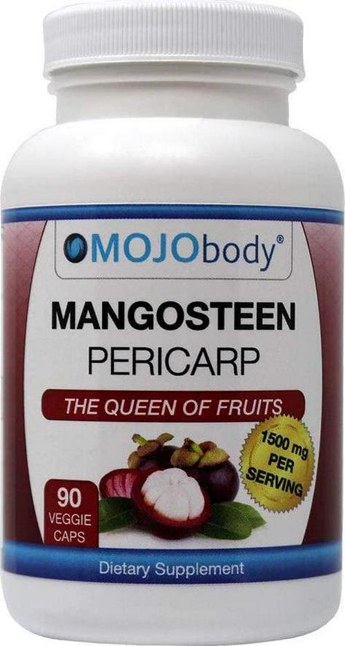 MOJObody Mangosteen Pericarp Capsules, 1500mg per Serving Anti-inflammatory Properties Antioxidant Properties, Combats Free Radicals, Boost Immunity, Xanthone and Nutrient Rich