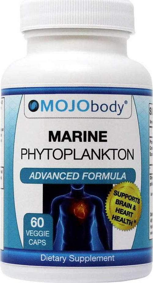 MOJObody Marine Phytoplankton, Supports Brain and Heart Health, 60 Capsules, Powerful Super Foods, Nutrient Dense