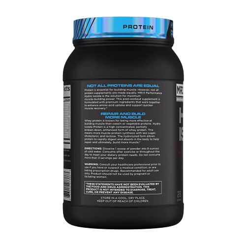 MRI Performance Hydro Isolate Protein,100% Hydrolyzed Whey Powder, Best and Purest Protein Supplement for Building Lean Muscle Mass with VELOSITOL (Lava Cake)