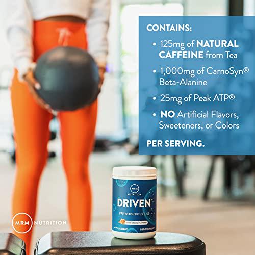 MRM Nutrition Driven Pre-Workout Powder | Mixed Berry Flavored | 125mg Caffeine | Pure Ingredients| Muscle + Hydration + Energy Blends | Performance Energy | Vegan + Gluten-Free | 29 Servings