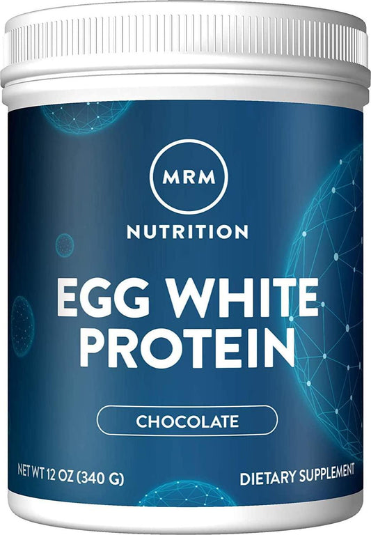 MRM Nutrition Egg White Protein | Chocolate Flavored | 23g Fat-Free Protein | with Digestive enzymes | Highest Biological Value | Clinically Tested | 10 Servings