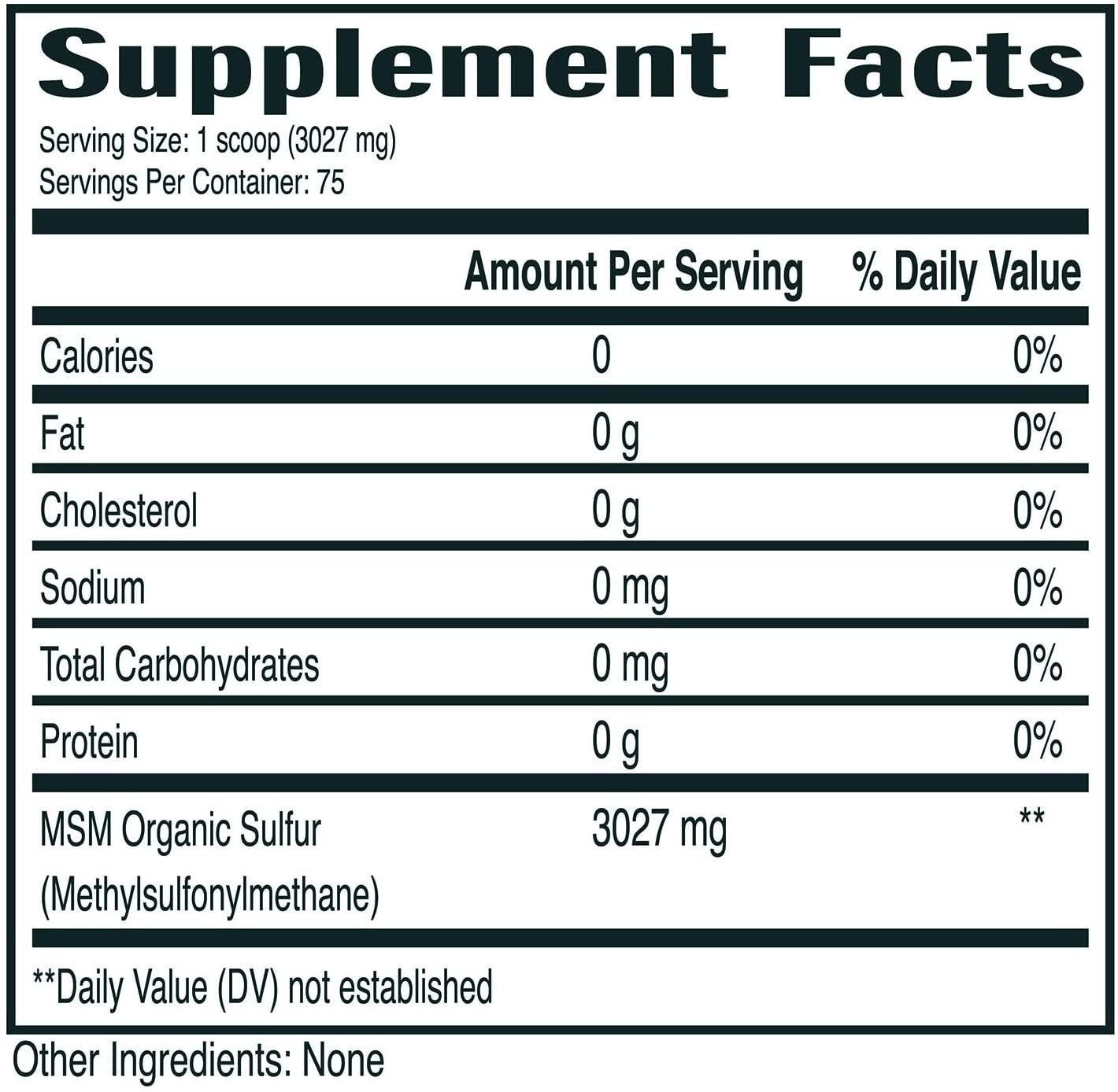 MSM Organic Sulfur Crystals by No Boundaries Health and Wellness - All-Natural, Premium Health Supplement: 99.9% Pure MSM - Benefits: Joint Pain, Allergies, Skin, Hair and Nail Health - No Fillers