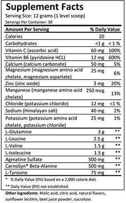 MTN OPS Cameron Hanes Keep Hammering BCAA 2:1:1 Muscle Building and Recovery Supplement - 30 Servings, Tropical Punch