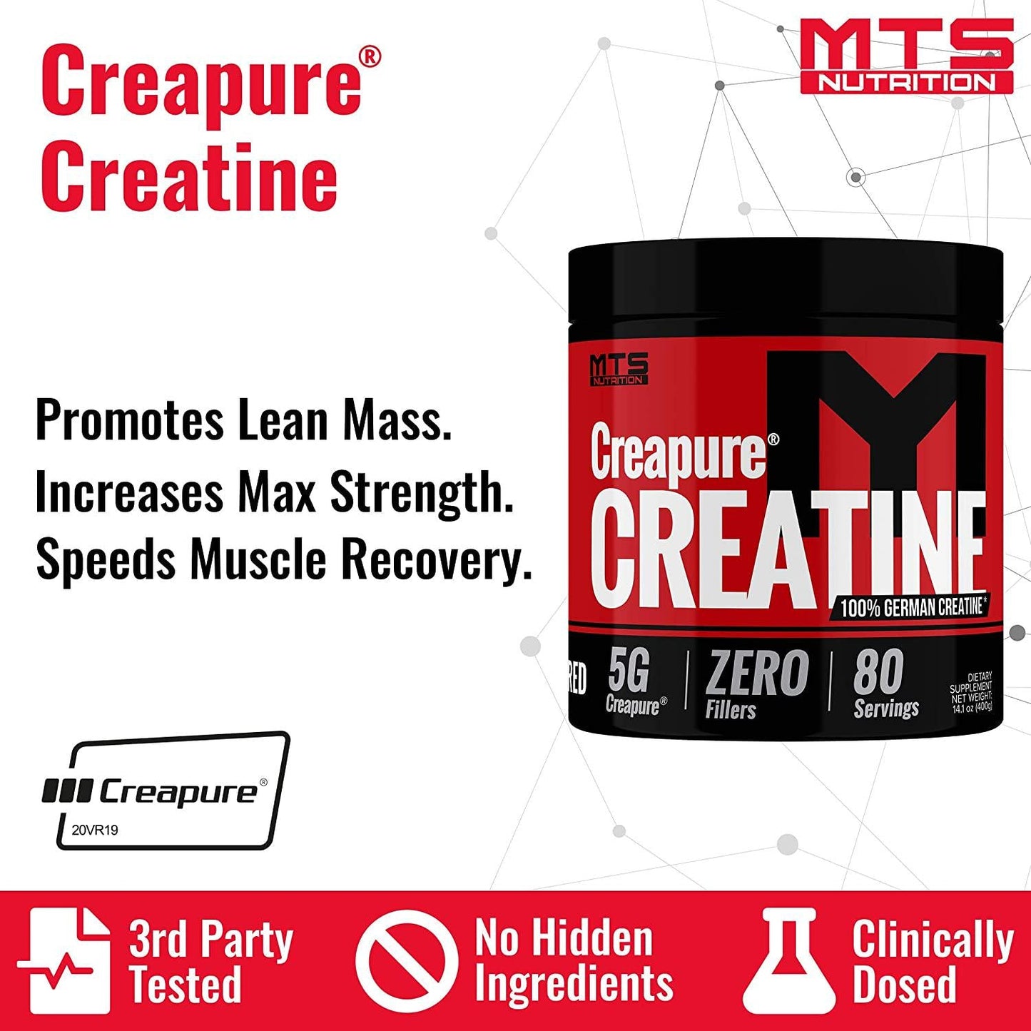 MTS Nutrition MTS Creapure Creatine Unflavoured 400g