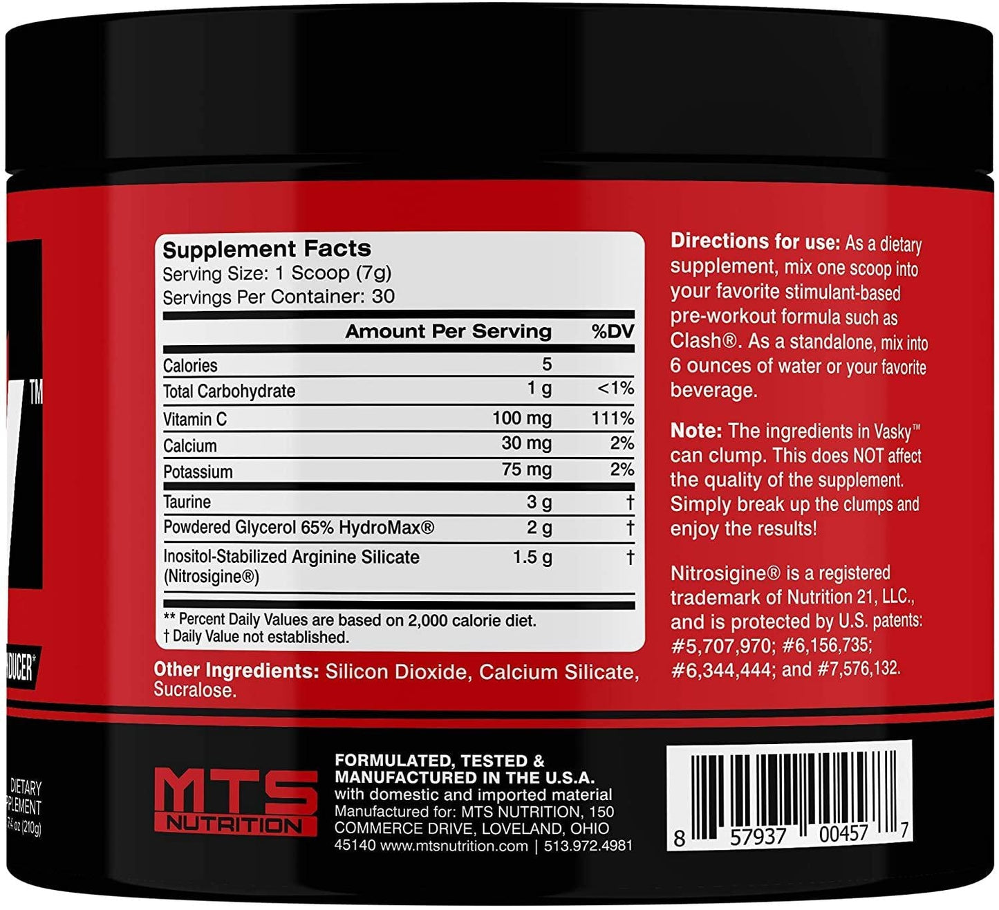 MTS Nutrition Vasky 30 serving 208.5g