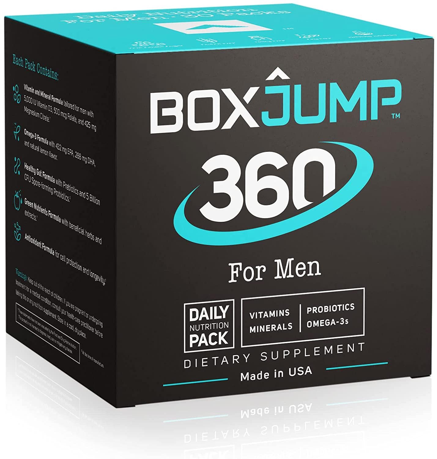 Made Man 360 Complete Daily Nutrition Packs for Men with Vitamins, Minerals, Omega-3s and Probiotics (30-Day Supply, 30 Count)