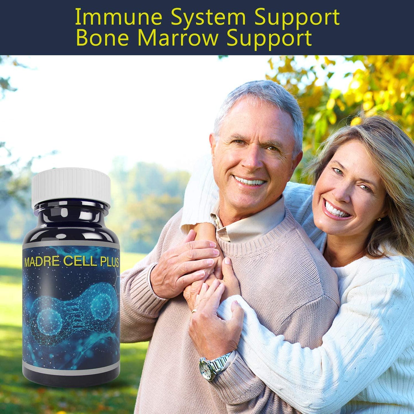 Madre Cell Plus - Stem Cell Supplement - Purest AFA for Adult Stem Cells Renewal, Gluten Free, Stem Cell Enhancer - 60 Capsules