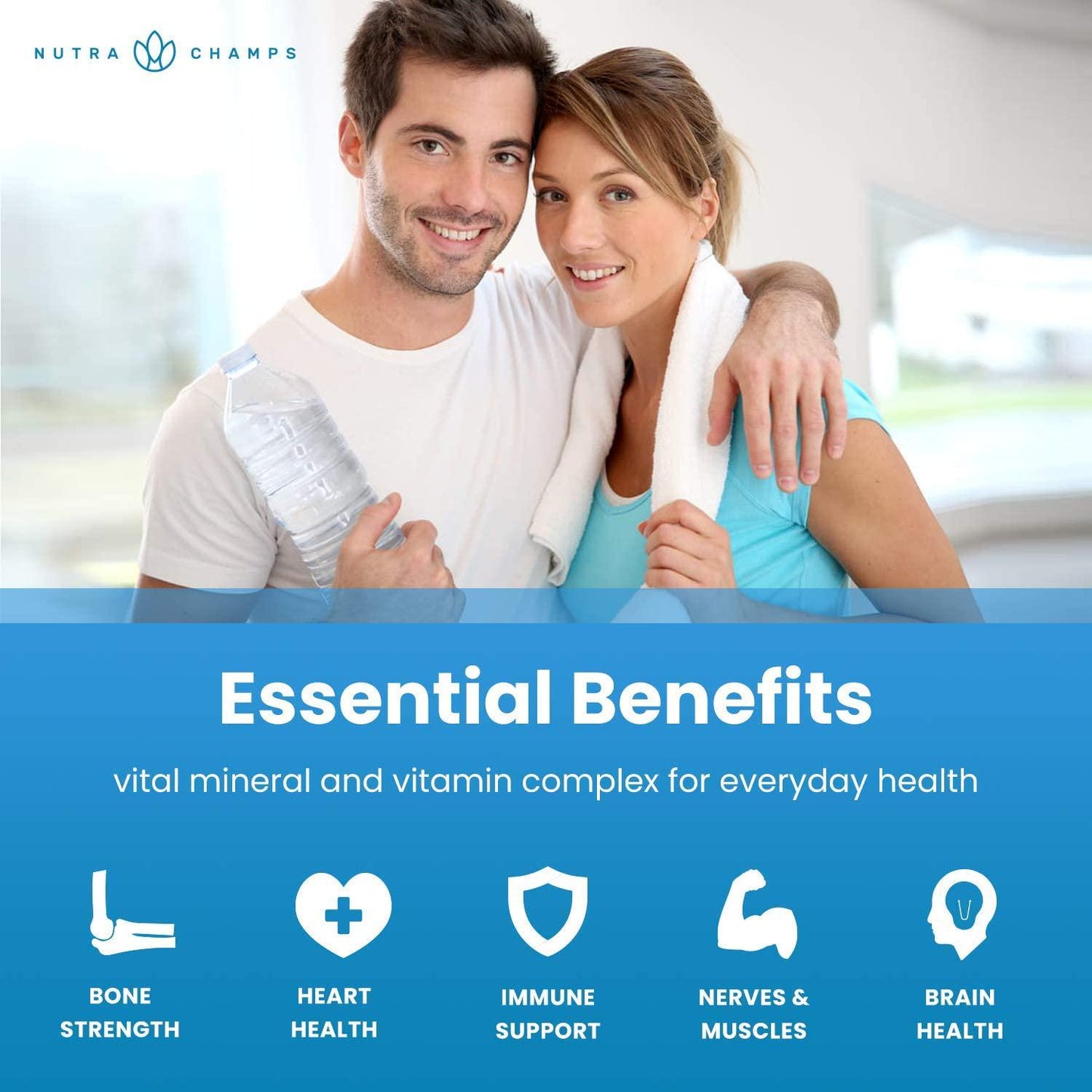 Magnesium Zinc and Vitamin D3 Supplement - Most Bioavailable Forms; Mag Glycinate, Malate, Citrate - Bone, Muscle and Heart Health, Immune System Support - 120 Vegan Capsules