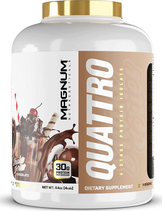 Magnum Nutraceuticals - Quattro Chocolate Shake Series - 4lb - Whey Protein