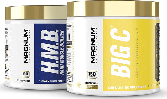 Magnum Nutraceuticals Hard Muscles Builder HMB 90 Capsules with Big C - Creatine Capsules - Creatine Monohydrate and Hydrocloride
