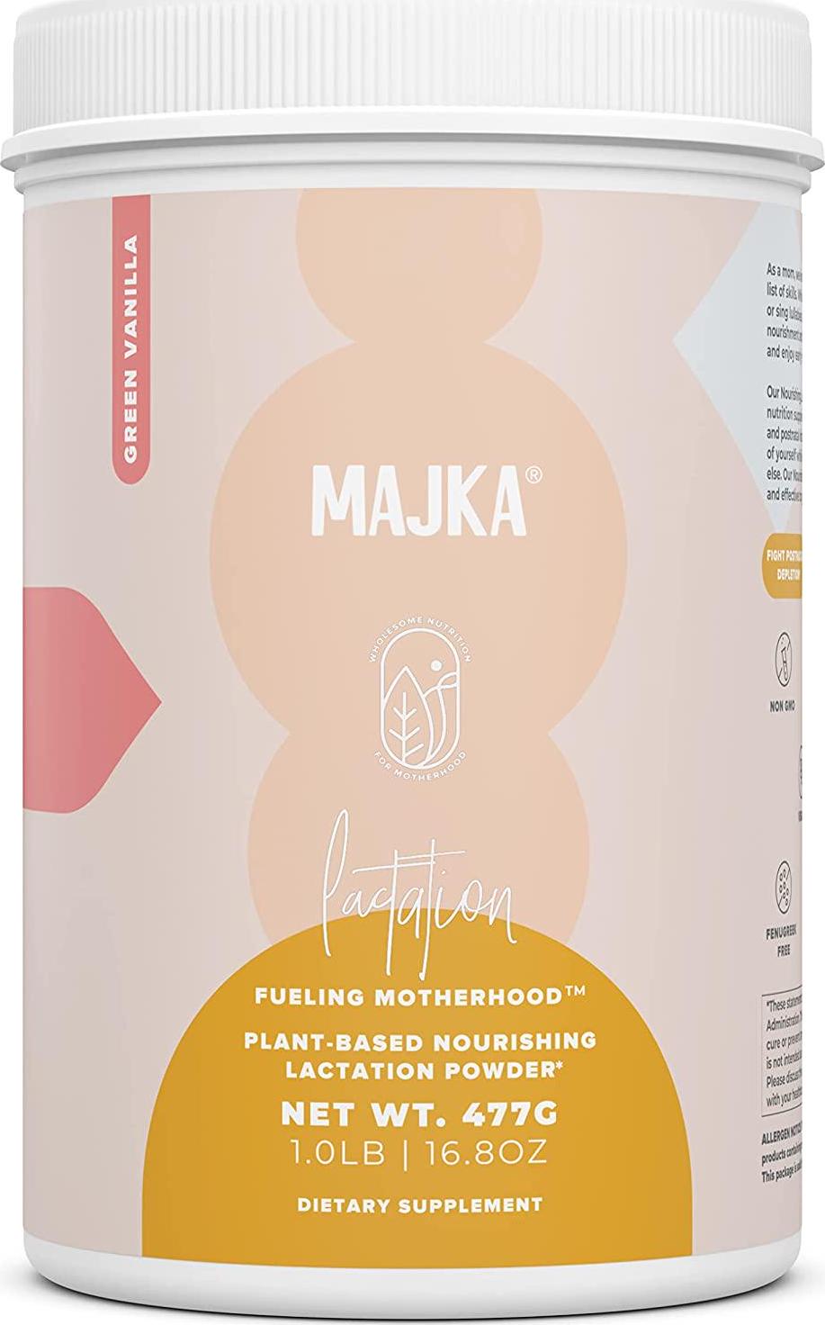 Majka | Breastfeeding Protein Powder | Complete Postnatal Vitamin | Lactation Supplement to Promote Healthy Breast Milk Supply | Gluten Free and Vegan (Green Vanilla)