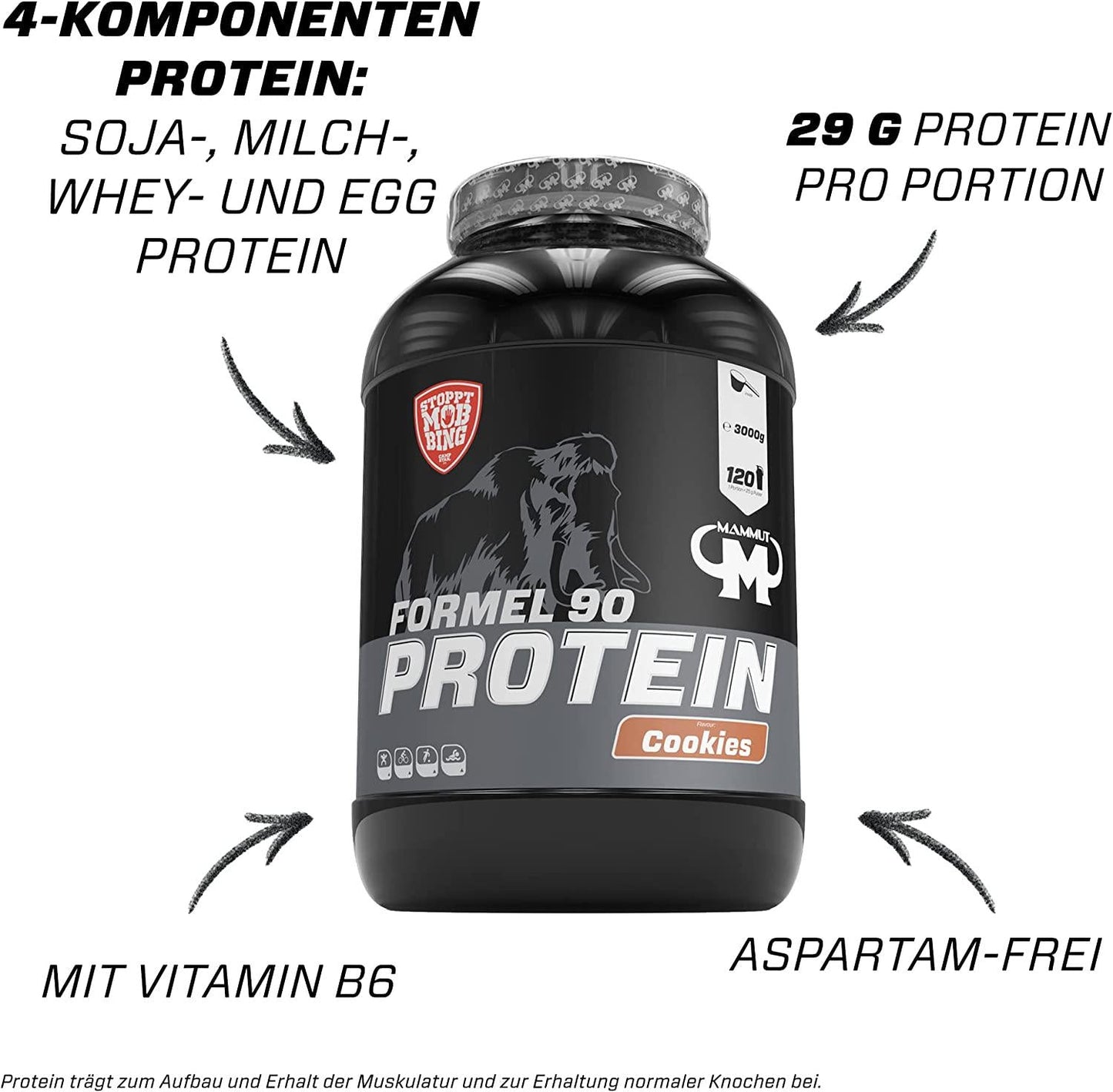 Mammut Formel 90 Protein Cookies, 3 kg