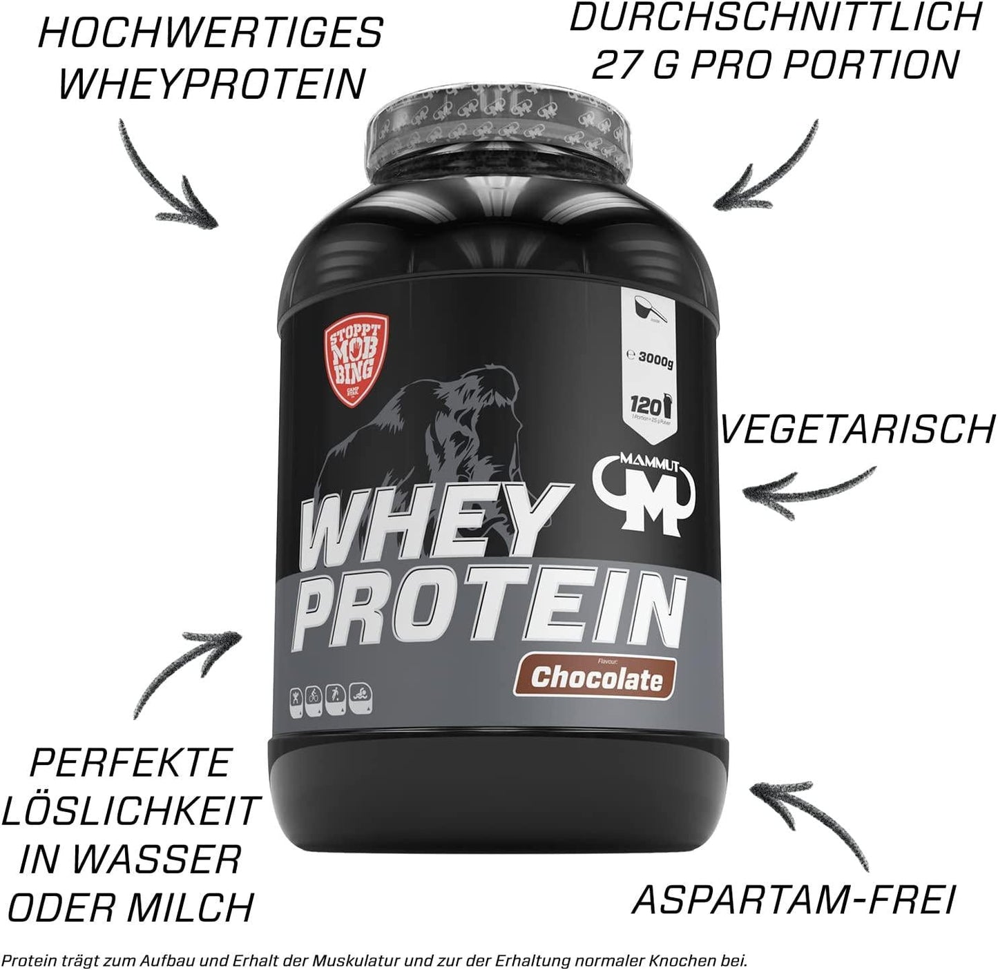 Mammut Whey Protein, Chocolate, 3 kg