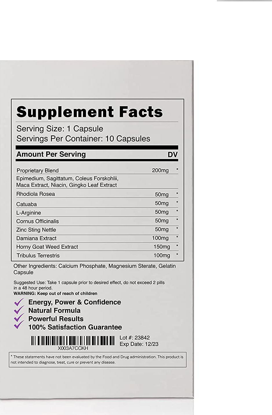 Man Alive, Natural Energy and Endurance Supplement, 10 Purple Supplements