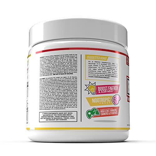 Man Sports Brainbridge Powder - Nootropic Brain and Energy Supplement for Improved Focus and Productivity - Peach Ring - 124.8g (20 Days Supply)