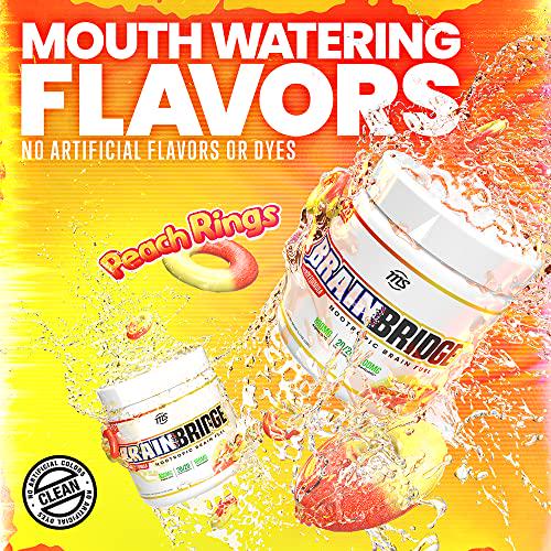 Man Sports Brainbridge Powder - Nootropic Brain and Energy Supplement for Improved Focus and Productivity - Peach Ring - 124.8g (20 Days Supply)