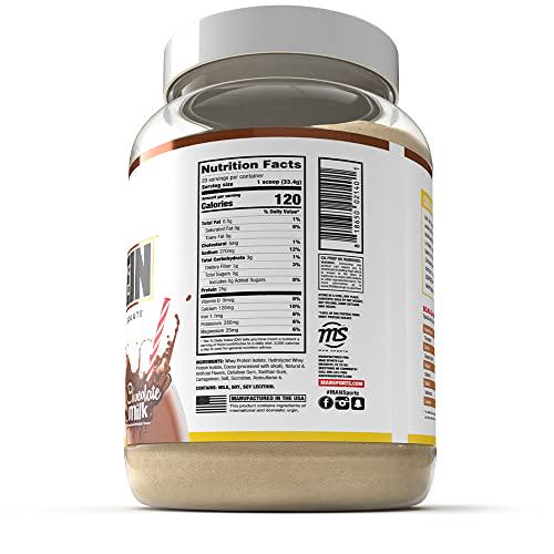 Man Sports ISO-Protein 100% Pure Whey Protein Isolate Powder, Chocolate Milk, 1.42 Pounds (20 Days Supply)