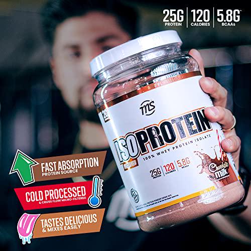 Man Sports ISO-Protein 100% Pure Whey Protein Isolate Powder, Chocolate Milk, 1.42 Pounds (20 Days Supply)