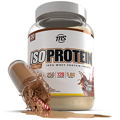 Man Sports ISO-Protein 100% Pure Whey Protein Isolate Powder, Chocolate Milk, 1.42 Pounds (20 Days Supply)