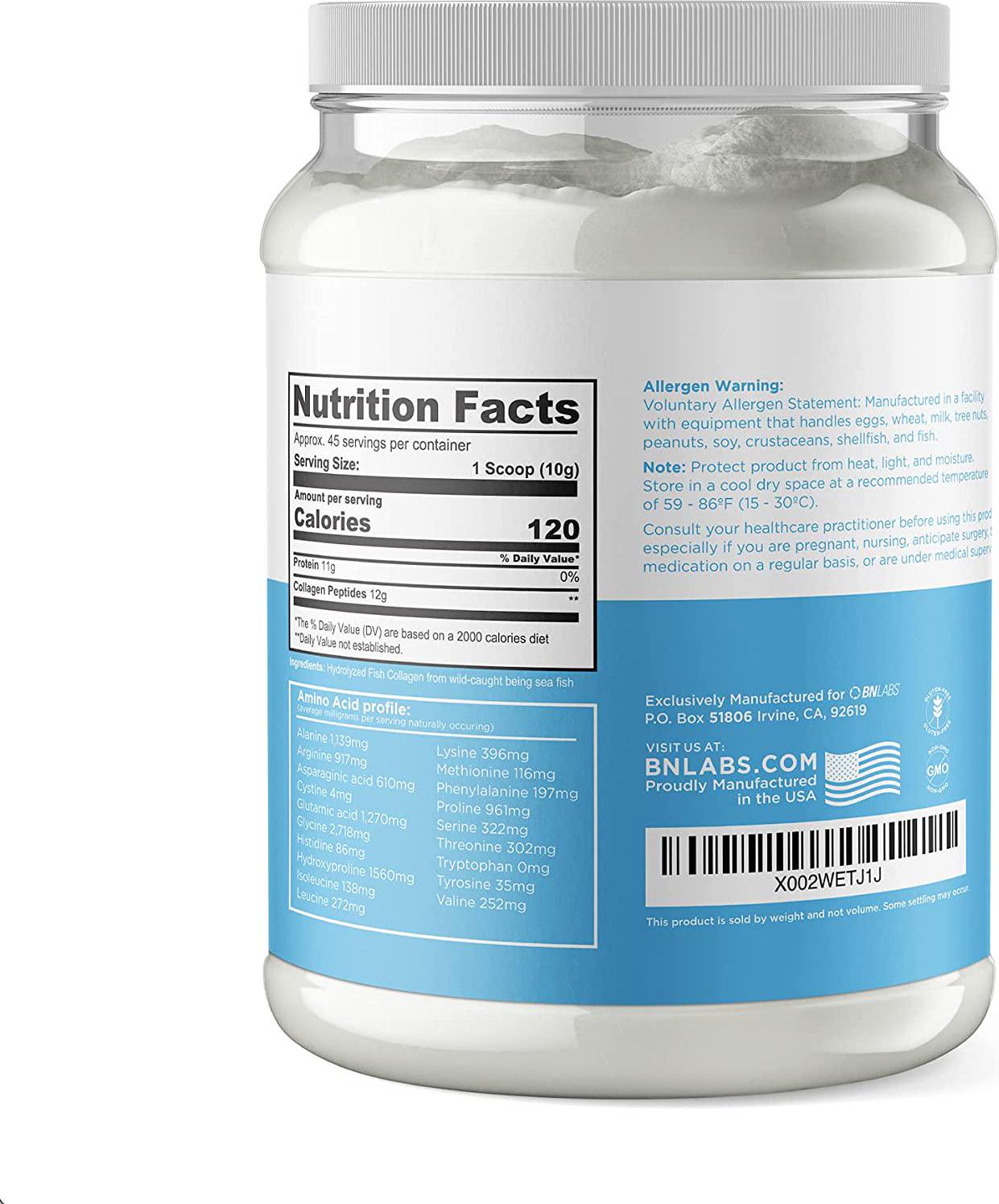 Marine Collagen Powder - Wild Caught Marine Collagen Peptides Powder Supplement for Skin, Hair, Nails and Joints from The Pristine Waters of The North Atlantic - Transparent and Sustainably Sourced