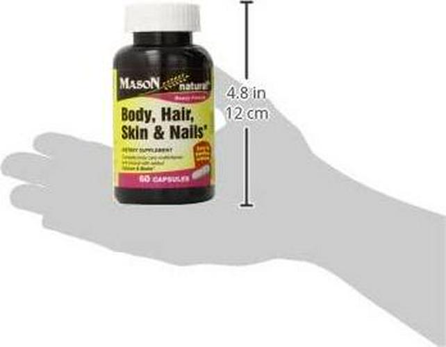 Mason Natural, Body Hair Skin and Nails Beauty Formula Vitamins, 60 Capsule, Multivitamin Dietary Supplement With Biotin and Calcium Supports Healthy Hair, Skin, Nails and Overall Wellness