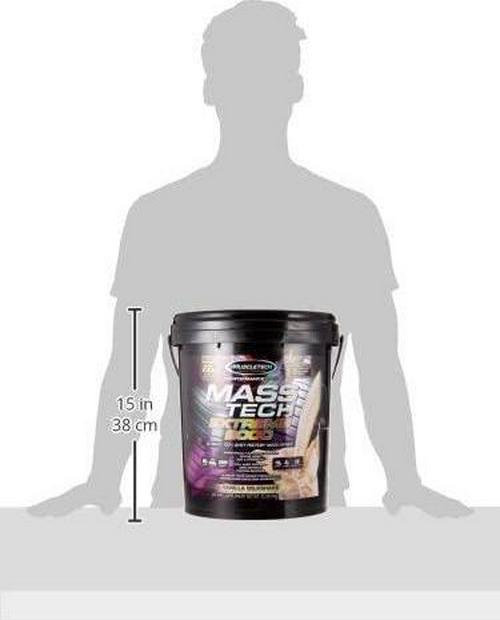 Mass Gainer Protein Powder, MuscleTech Mass-Tech Extreme 2000 Mass Gainer, Max Protein Weight Gainer, Muscle Gainer Protein Powder for Men and Women, Creatine Supplements, Vanilla Milkshake, 10 kg