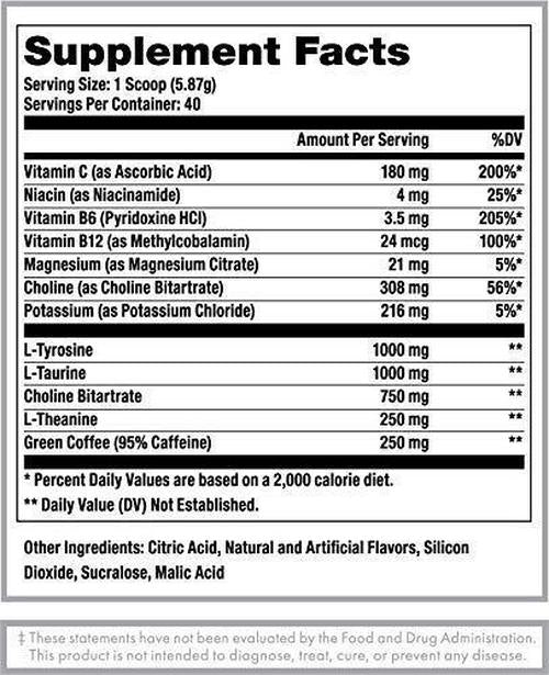 Max Effort Muscle, Energy, Improved Focus and Cognition, Supreme Clarity, All Day Energy, Natural Energy Boost, (40 Servings) (Strawberry)