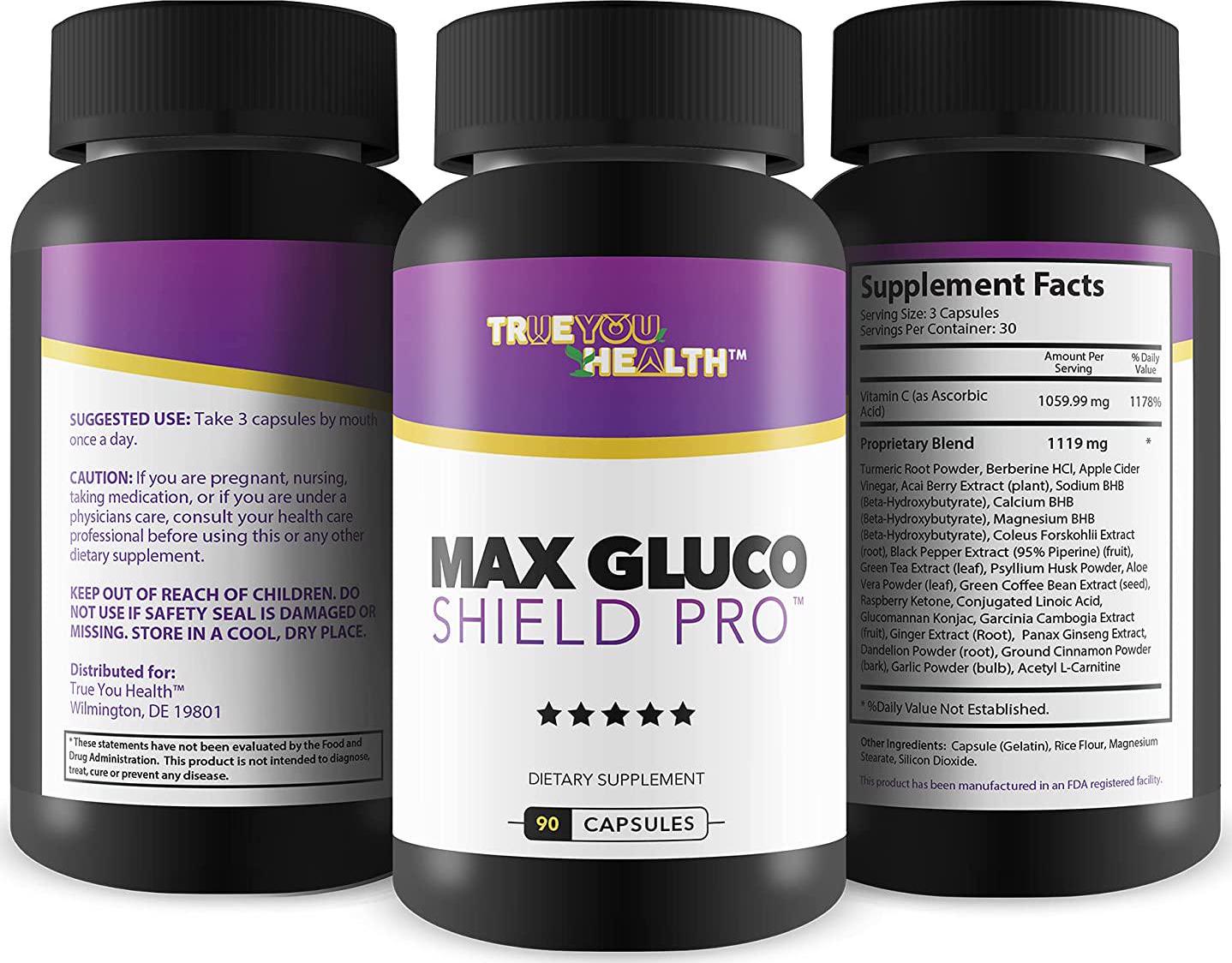 Max Gluco Shield Pro Capsules- Best Formula - Blood Health and Balance Formula - Support Reduced Inflammation and Balanced Blood Sugar - Max Gluco Shield Pro Pills For Blood Health - Blood Sugar Support