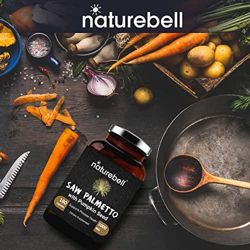 Maximum Strength Saw Palmetto Supplement, 1000mg Per Serving, 180 Capsules, Strongly Promotes Prostate Health and Urinary System, Non-GMO and Made in USA